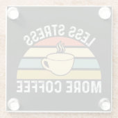 少ないストレスもっとコーヒー ガラスコースター (裏面)