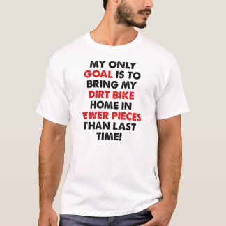 少ないパーツ ダートバイク モトクロス おもしろTシャツ Tシャツ