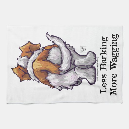 少ない吠え声、より多くの揺れ キッチンタオル (横)