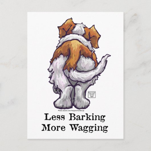 少ない吠え声、より多くの揺れ ポストカード (正面)