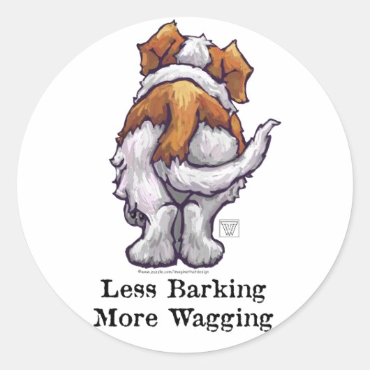 少ない吠え声、より多くの揺れ ラウンドシール (正面)