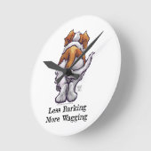 少ない吠え声、より多くの揺れ ラウンド壁時計 (傾斜)