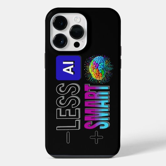 少ない愛より頭が切れる多くの脳! iPhoneケース (裏面)