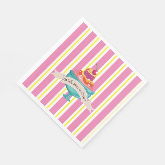 少ない話、より多くのアイスクリーム紙ナプキン スタンダードランチョンナプキン (角)