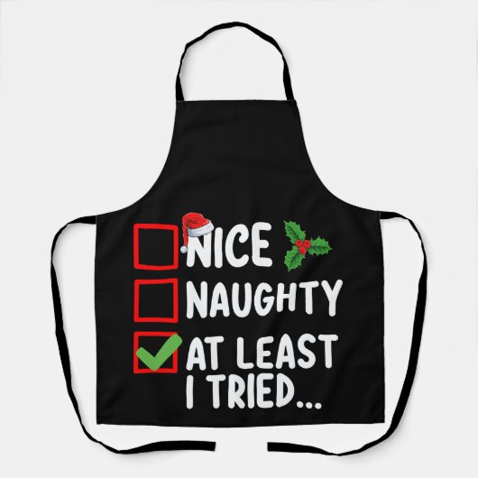 少なくといけなも私はクリスマスリストHolidを試した エプロン (正面)