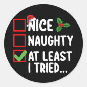 少なくといけなも私はクリスマスリストHolidを試した ラウンドシール (正面)