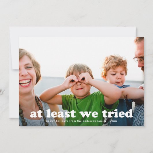 少なくとおもしろいも、私たちは休日の写真カードを試した シーズンカード (正面)