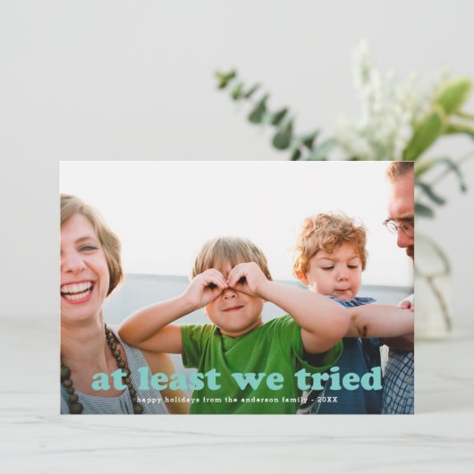 少なくとおもしろいも、私たちは休日の写真カードを試した シーズンカード (スタンド正面)