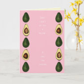 "少なくともアボカド"のおもしろいなバースデー・カード カード (黄色い花)