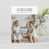 少なくともクリスマス焼いたのおもしろい写真 シーズンカード (スタンド正面)