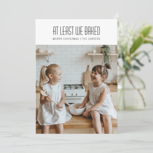 少なくともクリスマス焼いたのおもしろい写真 シーズンカード (スタンド正面)
