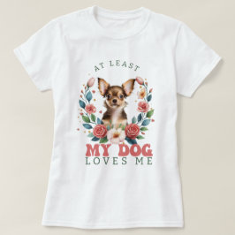少なくともパーソナライズされた私の犬はバレンタインを愛している Tシャツ