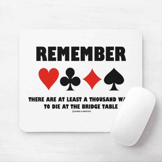 少なくとも千の方法を覚えて橋のテーブルを死ぬ マウスパッド (マウス)