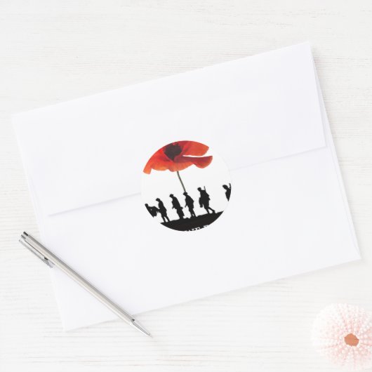 少なくとも我々の忘れ兵士は行進した ラウンドシール (封筒)