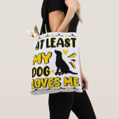 少なくとも犬は愛してくれる トートバッグ (クローズアップ)