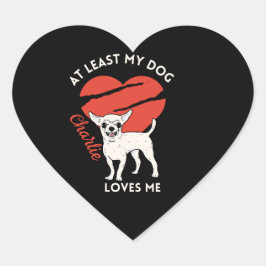 少なくとも私の犬は私を愛していカスタムる ハートシール