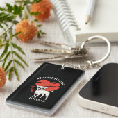 少なくとも私の犬は私を愛していカスタムるKeychain キーホルダー (正面右)