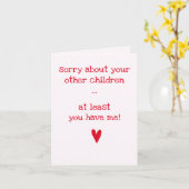 少なくとも私を持っている!-おもしろい引用文父の日 カード (黄色い花)