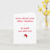 少なくとも私を持っている！ – クリスマスおもしろい。 カード (黄色い花)