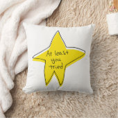 少なくとも試してみた – Yellow Star クッション (ブランケット)