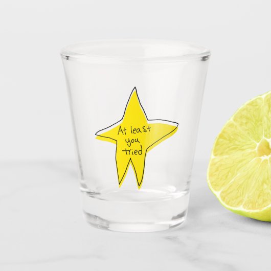 少なくとも試してみた – Yellow Star ショットグラス (正面)
