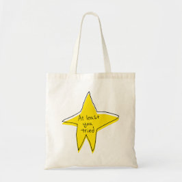 少なくとも試してみた – Yellow Star トートバッグ