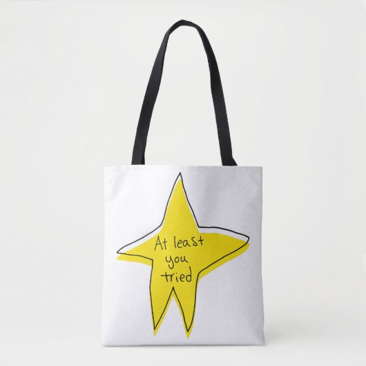 少なくとも試してみた – Yellow Star トートバッグ (正面)