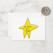 少なくとも試してみた – Yellow Star ノートカード (正面/裏面インサイチュ)