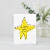 少なくとも試してみた – Yellow Star ポストカード (スタンド正面)
