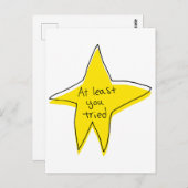 少なくとも試してみた – Yellow Star ポストカード (正面/裏面)