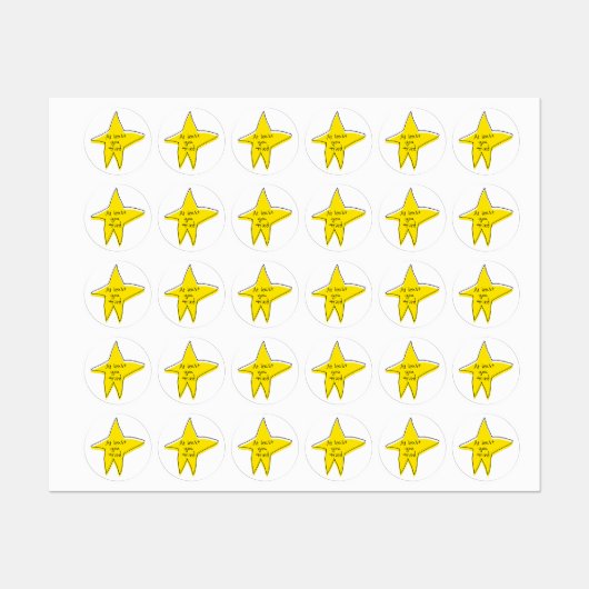 少なくとも試してみた – Yellow Star ラベル (シート)