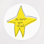 少なくとも試してみた – Yellow Star ラベル (デザイン2)