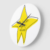 少なくとも試してみた – Yellow Star ラージ壁時計 (傾斜)