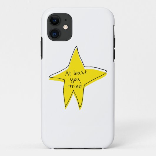少なくとも試してみた – Yellow Star Case-Mate iPhoneケース (裏面)