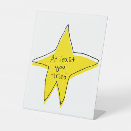 少なくとも試してみた – Yellow Star - Tabletopシンボルや象徴 台座サイン