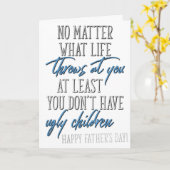 少なくとも醜い子供の父の日はない カード (黄色い花)