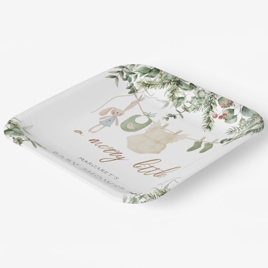 少メリーし | ボホガール冬の赤ちゃんシャワー ペーパープレート (傾斜あり)