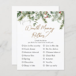 少メリーし |冬の赤ちゃんシャワーカスタムゲーム