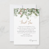 少メリーし |冬の赤ちゃんシャワーサンキューカード サンキューカード (正面)