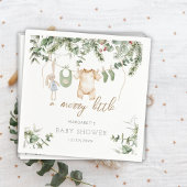 少メリーし | Boho男の子の冬の赤ちゃんシャワー スタンダードカクテルナプキン