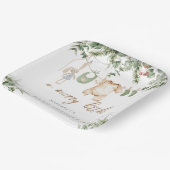 少メリーし | Boho男の子の冬の赤ちゃんシャワー ペーパープレート (傾斜あり)