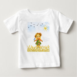 少女かかし鳥の腕 ベビーTシャツ