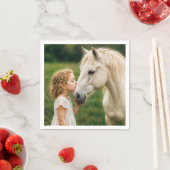 少女が馬にキス スタンダードカクテルナプキン (インサイチュ)