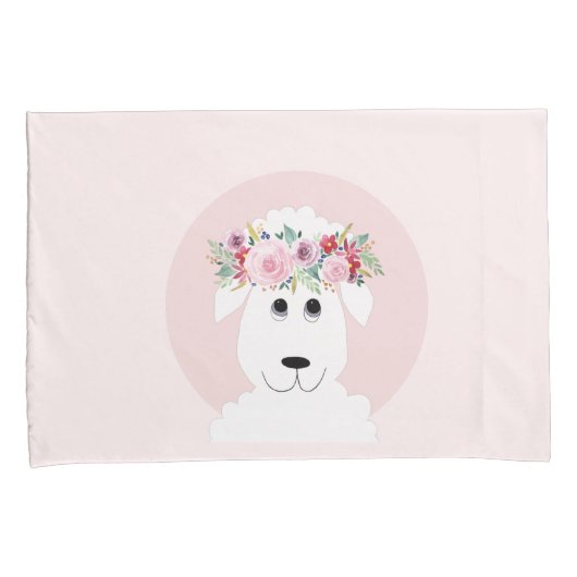 少女たお洒落ちが育てる羊の漫画と子どもの名前 枕カバー (正面右)