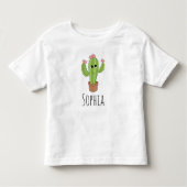 少女たちのかわいいかわいいのサクタスの植物と名前 トドラーTシャツ (正面)
