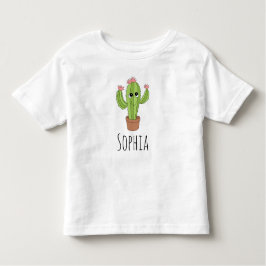 少女たちのかわいいかわいいのサクタスの植物と名前 トドラーTシャツ