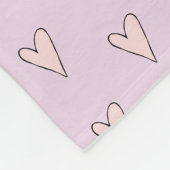 少女たちカワイトピンクのカップケーキマフィン&ネームキッズ フリースブランケット (角)