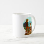 少女と山の犬の冒険イラスト コーヒーマグカップ (正面右)