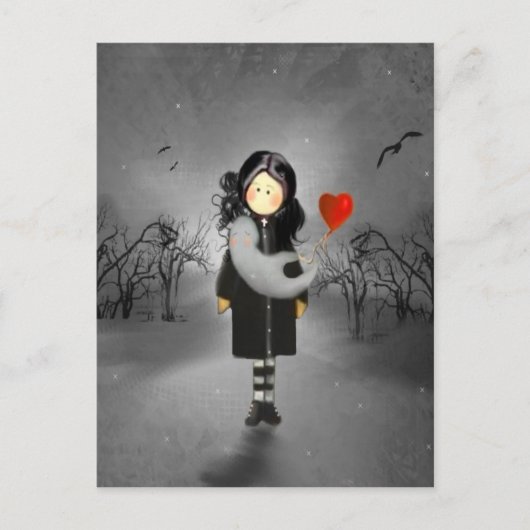 少女と幽霊 ポストカード (正面)