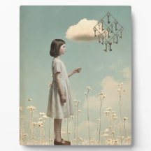 少女と彼女の鍵の付いた凧 | ストーリーブック テーブルトップ アート